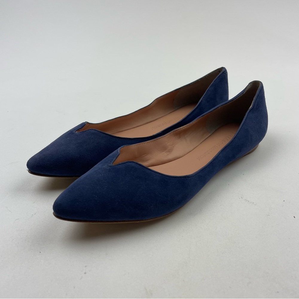 Sigerson Morrison Suzie Indigo Suede Pointed Toe Ballet Flats Women’s Size 6 B